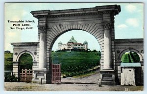 SAN DIEGO, CA ~ THEOSOPHIST SCHOOL at Point Loma  1913  Postcard