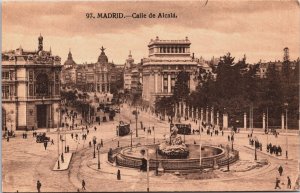 Spain Madrid Calle de Alcala Vintage Postcard  C070