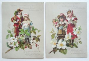 PHILADELPHIA PA DRESSING ROOMS set of 2 ANTIQUE VICTORIAN TRADE CARDS