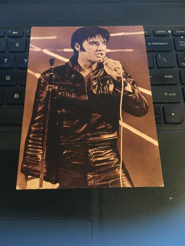 Vintage Postcard - ELVIS , In Leather Suit #1