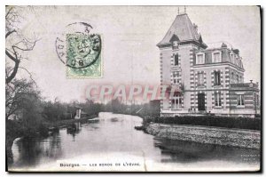 Old Postcard Bourges The Banks of the Yevre