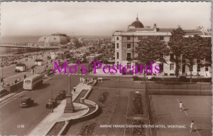 Sussex Postcard - Worthing, Marine Parade Showing Steyne Hotel   RS38132