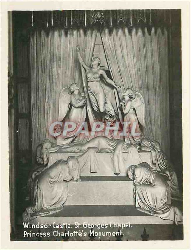 'Postcard Old Windsor Castle St Georges Chapel Princess Charlotte''s Monument'