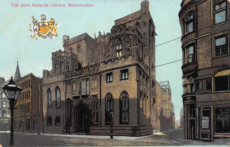 The John Rylands Library, Manchester, England, early postcard, Unused