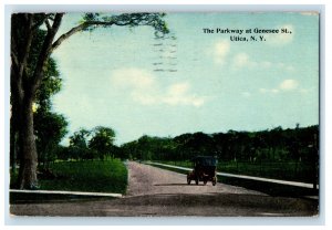 1912 The Parkway at Genesee Street, Utica New York NY Posted Postcard