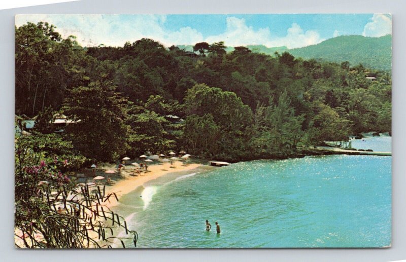 Pan American Airline Issue Beach at Montego Bay Jamaica Chrome Postcard L15
