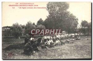 Old Postcard Militaria Large Bourbonnais 1909 maneuvers