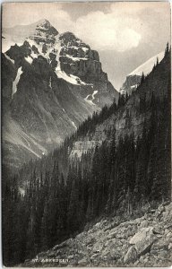 c1910 MT ABERDEEN ALBERTA CANADA SNOW CAPPED MOUNTAIN EARLY POSTCARD 43-34