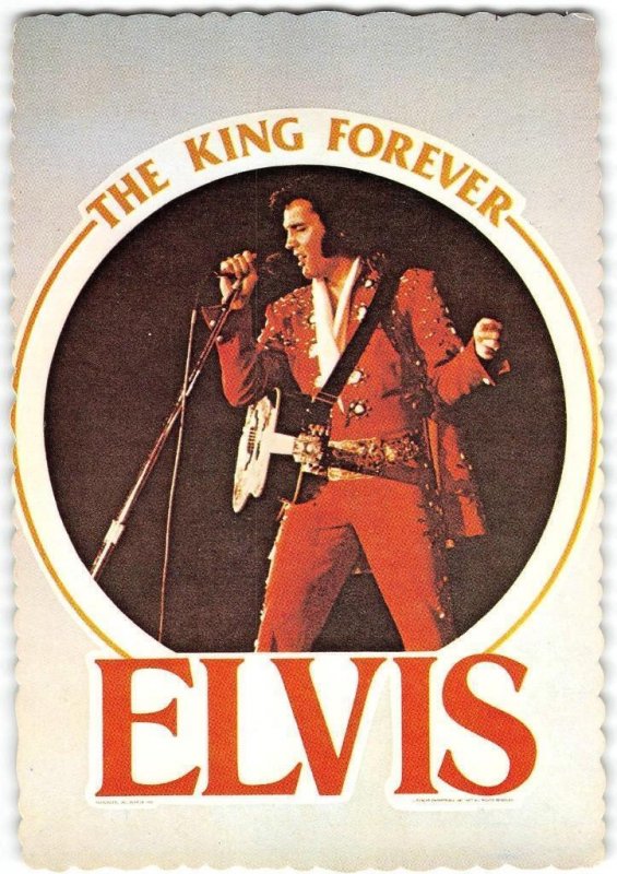 ELVIS PRESLEY The King Forever Music 1935 -1977 4x6 Dexter Vintage Postcard