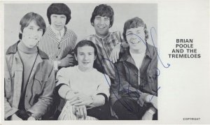 Brian Poole & The Tremeloes OFFICIAL Fan Club Rare Hand Signed Photo