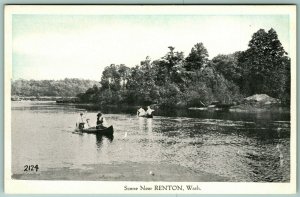 Scenic River View Near Renton Washington WA UNP WB Postcard C15