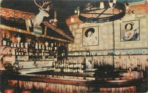 1940s Cocktail Bar 86th Street Brauhaus New York interior postcard 1940