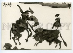 490659 Germany Pablo Picasso bullfight silhouette postcard