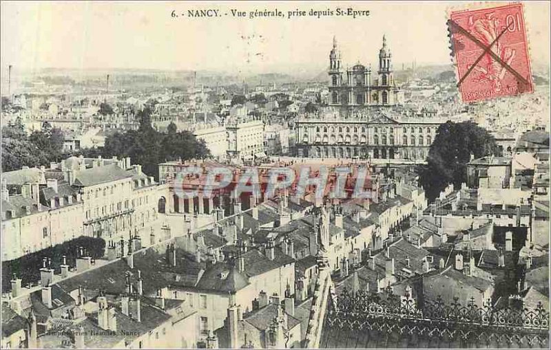 Old Postcard Nancy Vue Generale taken from St Epvre