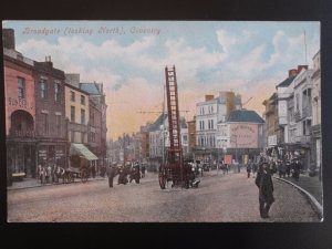 Warwickshire COVENTRY Broadgate showing FIRE ESCAPE LADDER c1905 Postcard