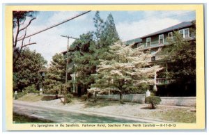 c1960 Springtime Sandhills Parkview Hotel Southern Pines North Carolina Postcard