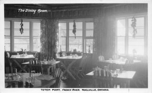 J37/ Noelville Ontario Canada RPPC Postcard c1940s Totem Point Interior  60