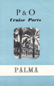 P&O Cruise Ports Palma Italy Map Harbour Vintage Ship Map Guide