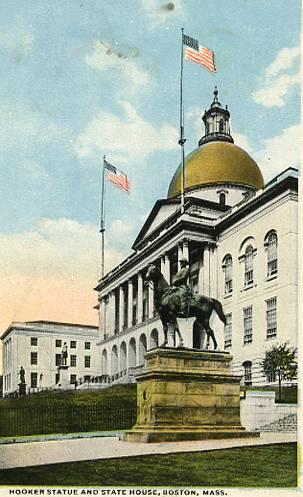 MA - Boston, Hooker Statue and State House