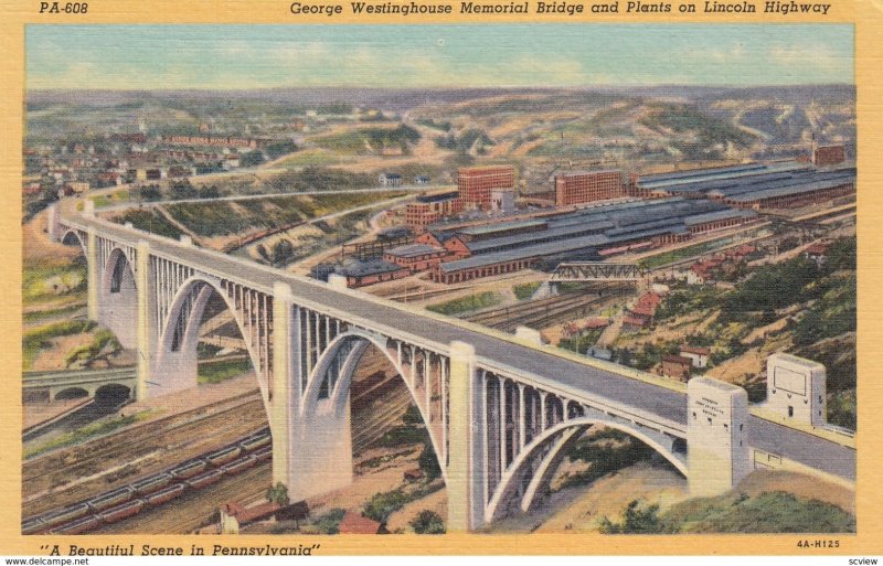 George Westinghouse Bridge , Lincol Highway , Pennsylvania , 30-40s