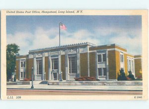 Linen POST OFFICE SCENE Long Island - Hempstead - Near Queens New York NY AF0999