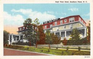 Southern Pines North Carolina Park View Hotel Antique Postcard K94738