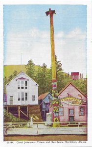 Chief Johnson's Totem Pole and Residence Kechikan Alaska