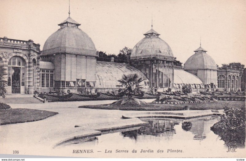 RENNES, Ille Et Vilaine, France, 1900-1910s; Les Serres Du Jardin des Pantes