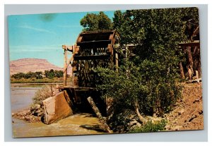 Vintage 1970 Postcard Old Water Wheel Hastings Ranch Green River Utah