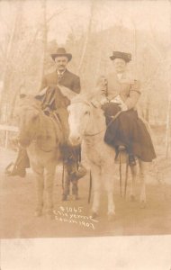 Colorado Springs Cheyenne Canon Horse Riding Real Photo Postcard AA26974