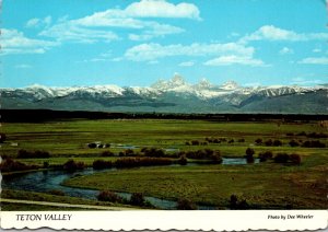 Idaho Teton Valley With Teton River In Background Seen From Teton Scenic Rout...