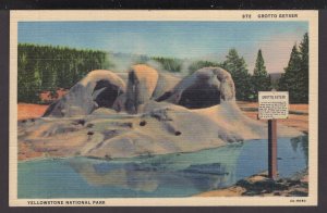 Wyoming Grotto Geyser North of Old Faithful, Yellowstone National Park - Linen