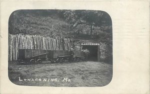 MD, Lonaconing, Maryland, RPPC, Jackson Mine No 5, Coal Mining, Ore Cars, Miner