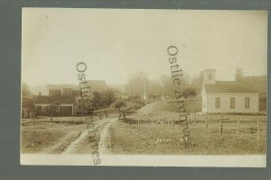 Sheds NEW YORK RPPC 1908 MAIN STREET nr Syracuse Cazenovia Sherburne GHOST TOWN!