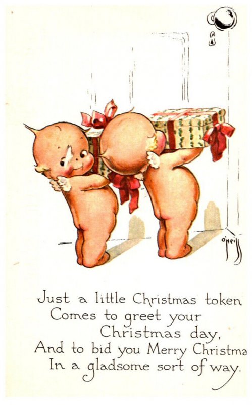 Christmas  Kewpie delivering Presenys