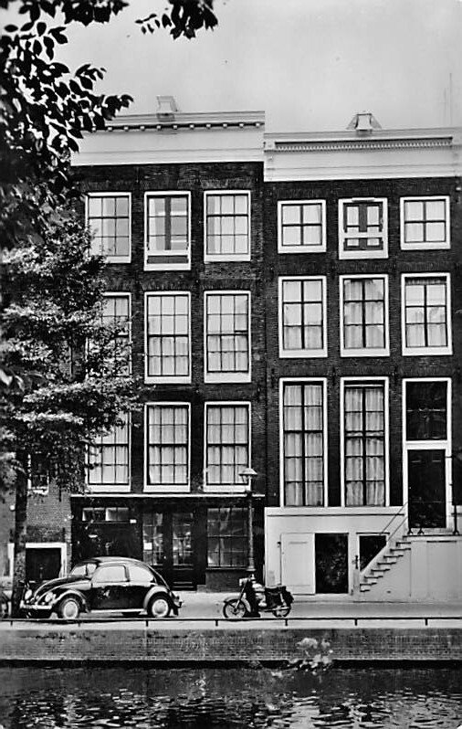 Anne Frank, Huis Amsterdam Judaic Unused real photo, stain on back