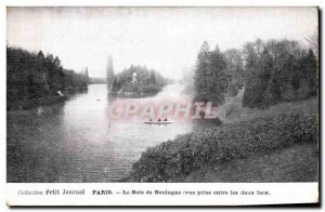 Old Postcard Paris The Bois de Boulogne View taken between the two lakes