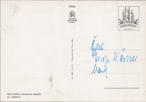 Spain Mallorca Playas del Arenal Postcard BS.32