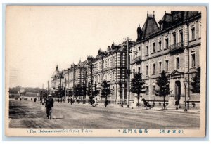 Tokyo Japan Postcard The Baba-akimontori Street Buildings View c1930's