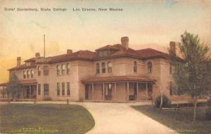 Las Cruces New Mexico girls dorm State College hand-colored antique pc Y12832