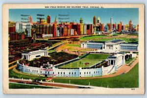 1943 Chicago Illinois IL Vintage Postcard Field Museum Soldiers Field Building
