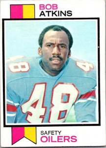 1973 Topps Football Card Bob Atkins Houston Oilers sk2550