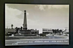 Mint Vintage Miami Beach FL Normandy Isle Normandy Drive Circa 1940s RPPC