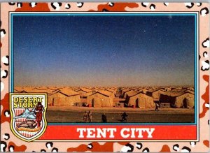 Military 1991 Topps Desert Storm Card Tent City sk21389