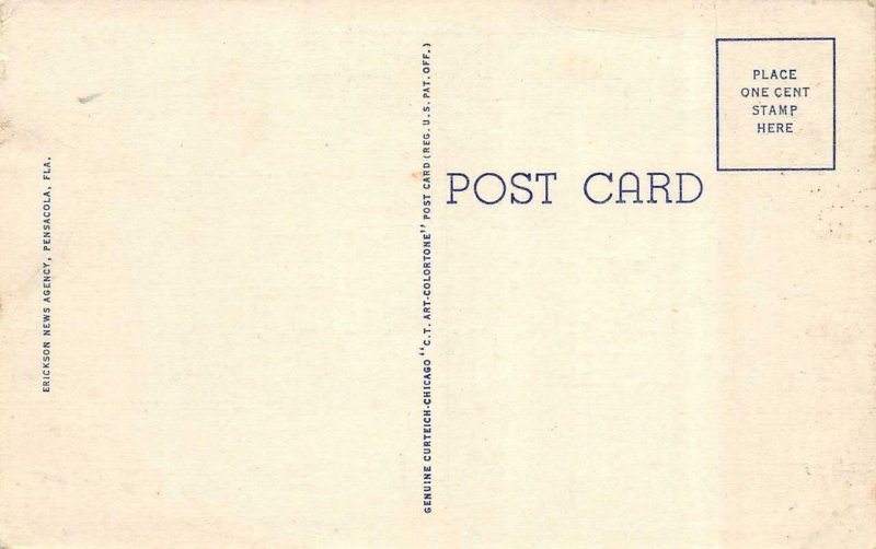 PENSACOLA, Florida FL   DESIGNATION CEREMONY~Naval Academy  ca1940's Postcard