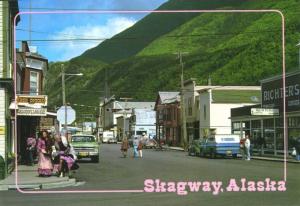 Skagway Alaska AK Red Onion Richters Jewelry Street Scene Unused Postcard D10a