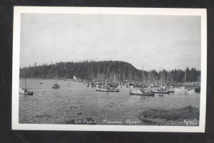 RPPC LA PUSH WASHINGTON FISHING FLEET BOATS ELLIS 3326 REAL PHOTO POSTCCARD