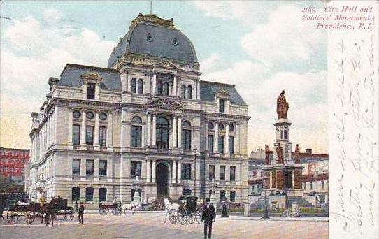 Rhode Island Providence City Hall And Soldiers Monument