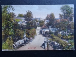 Devon LUSTLEIGH Village RUDGE HILL c1907 Postcard