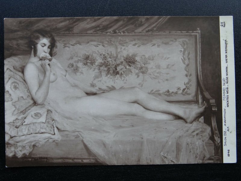 Glamour Sensual Beauty FEMME NUE c1912 Postcard by A. Noyer of Salon de Paris